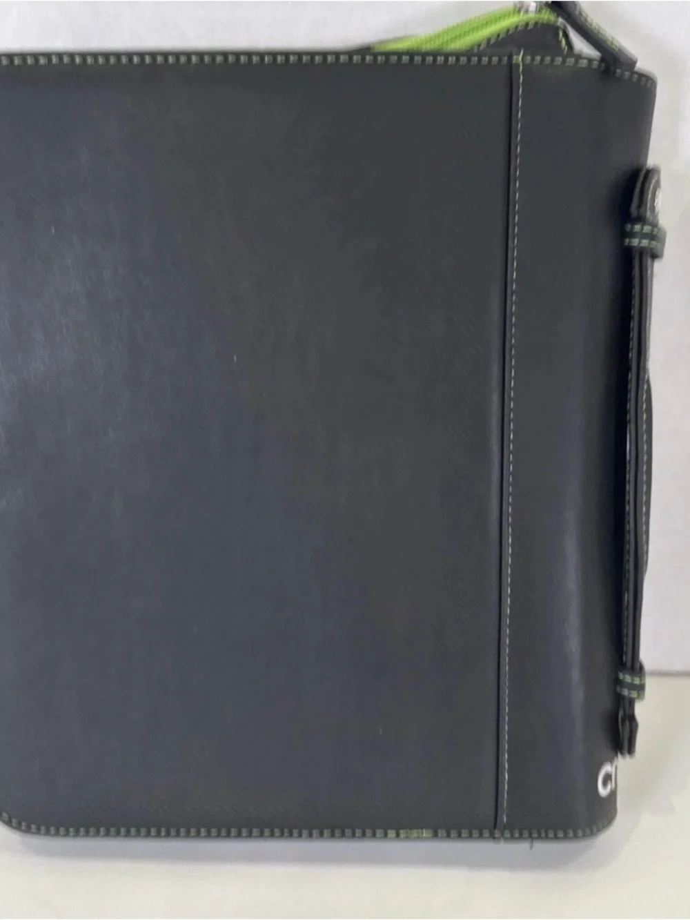 Cricut Storage Binder Case Black & Green Embroidered Cover NEW w/ Tags